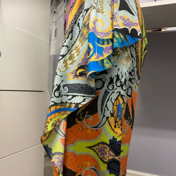 Etro Vibrant Multicolor Patterned Silk Skirt size 42 - Picture 4 of 10